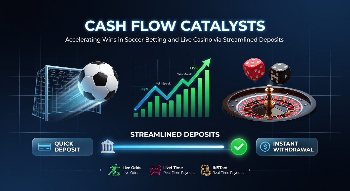 Live-Casino-Tisch mit Roulette-Rad und Fußball-Overlay, neben Icons für schnelle Zahlungsmethoden wie Krypto und E-Wallets