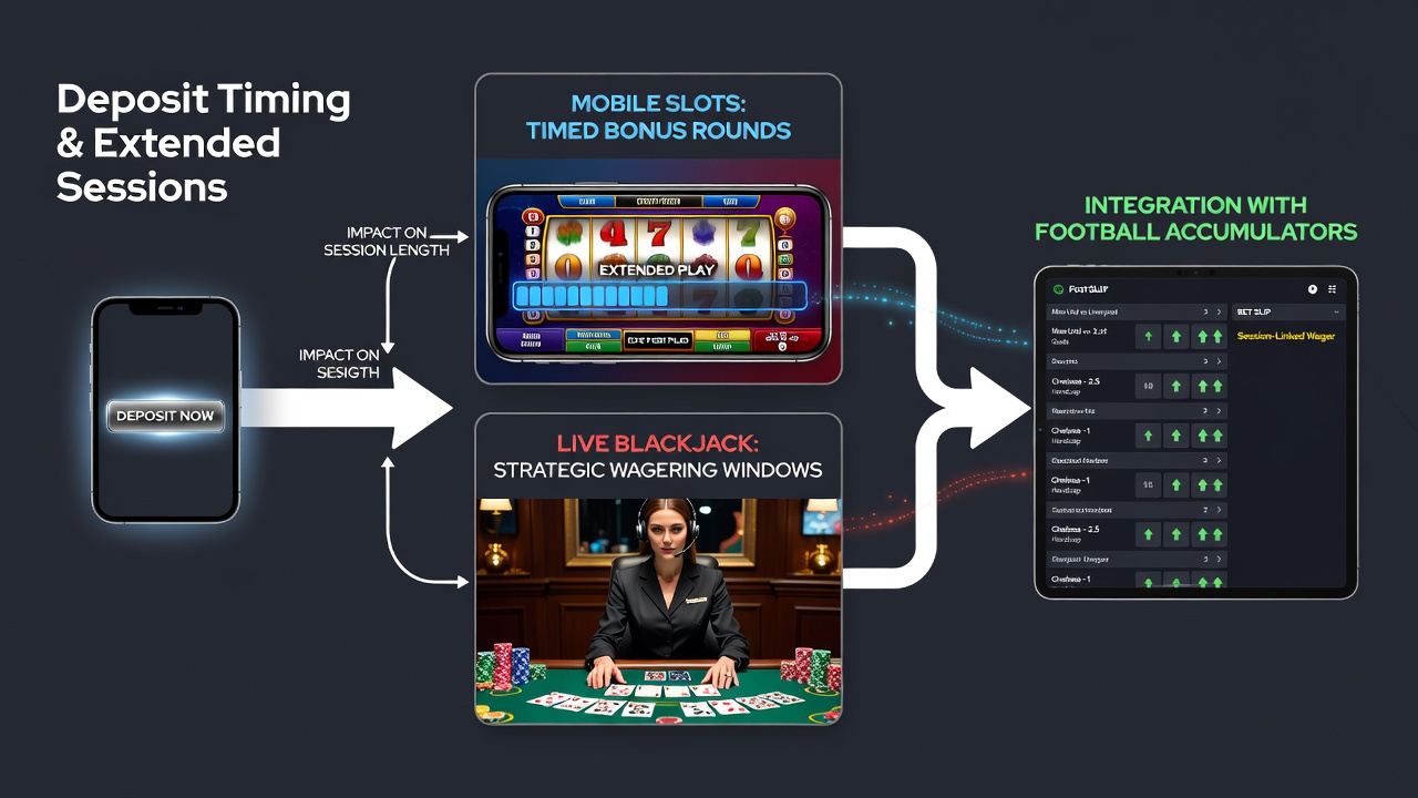 Mobile Schnittstelle zeigt Einzahlungsoptionen neben Live-Blackjack und Fußball-Wetten