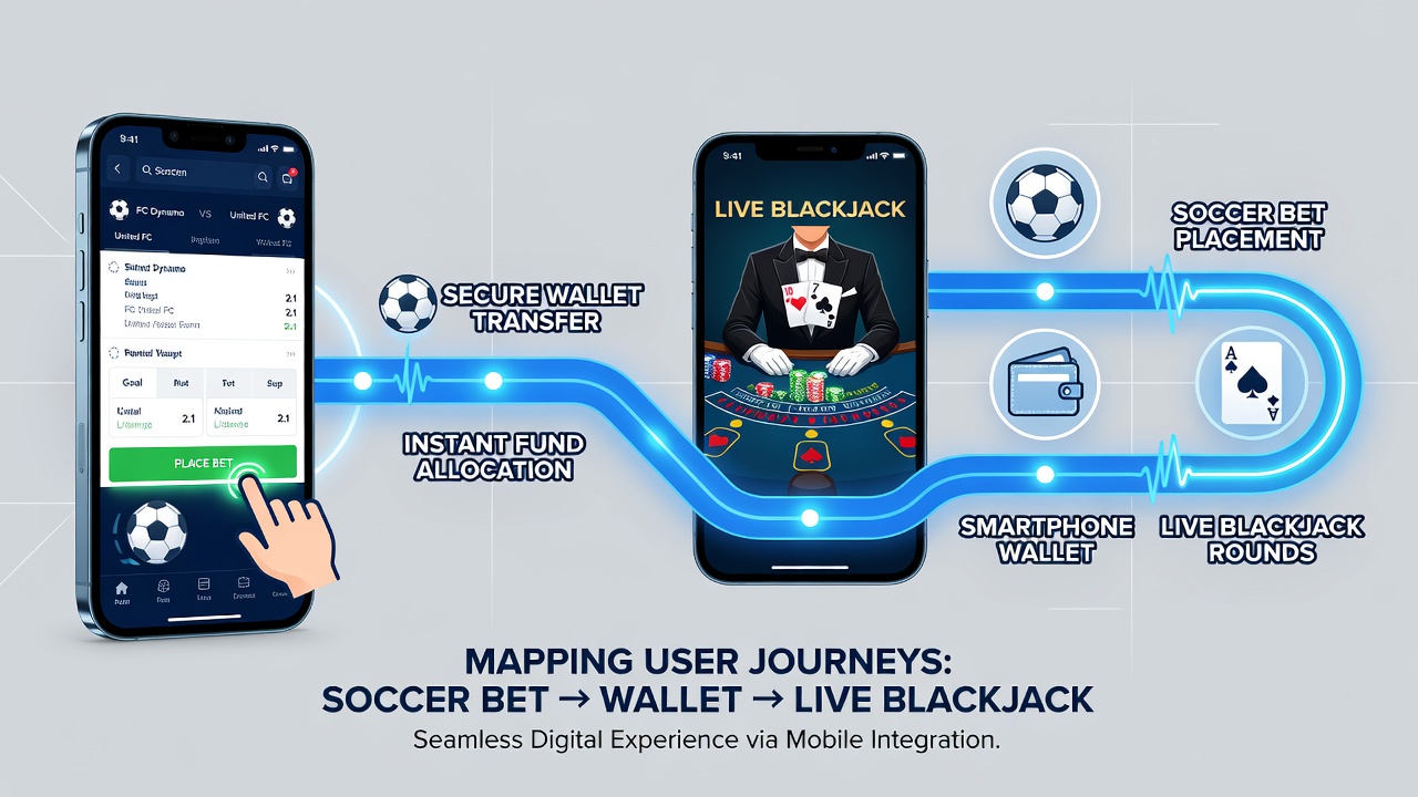 Beispielhafte Nutzerpfade im iGaming mit Wallet-Integration